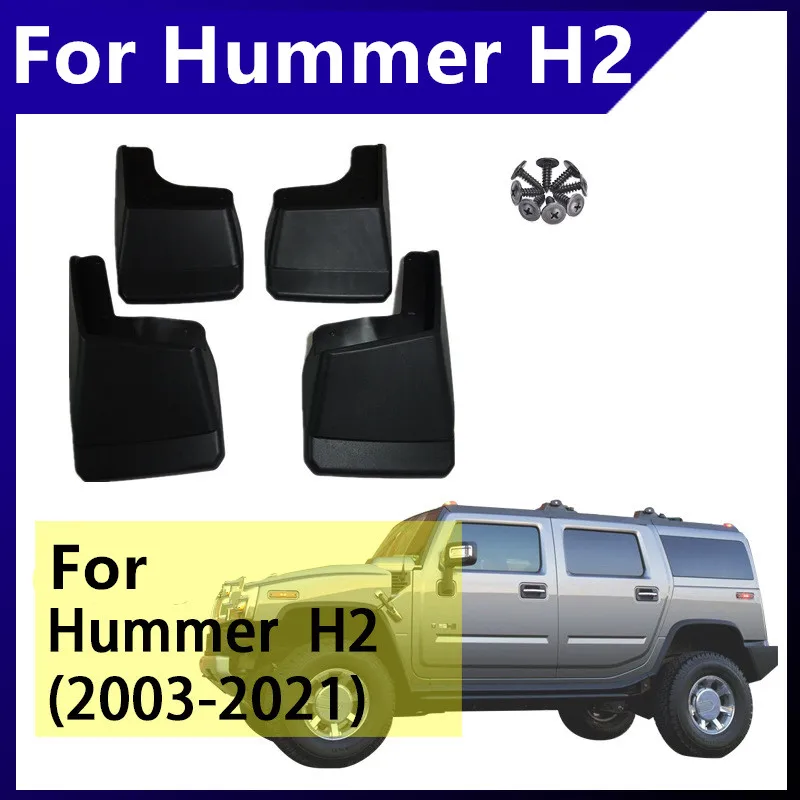 4pcs Exterior Wheel Splash Mud Guards For  H2 2003- 2009 Mudguards Mudflaps Tire Fenders Mudguard Mud Flaps JJ342