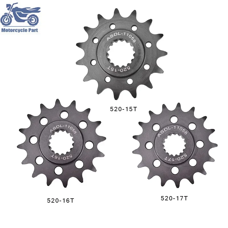 520 15T 16T 17T Tooth Drive Front Sprocket Gear Pinion For KT/M Duke 690 Duke 790 Duke 890 790 Adventure 690 Enduro 620 LC4 MX