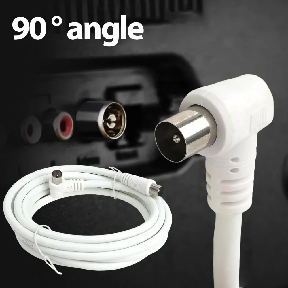 1 متر 1.5 متر 3 متر RF RG6 رباعية درع CL2 هوائي محوري كابل الأقمار الصناعية مع التلفزيون 90 درجة الملاك الأيمن ذكر إلى موصل ذكر مستقيم