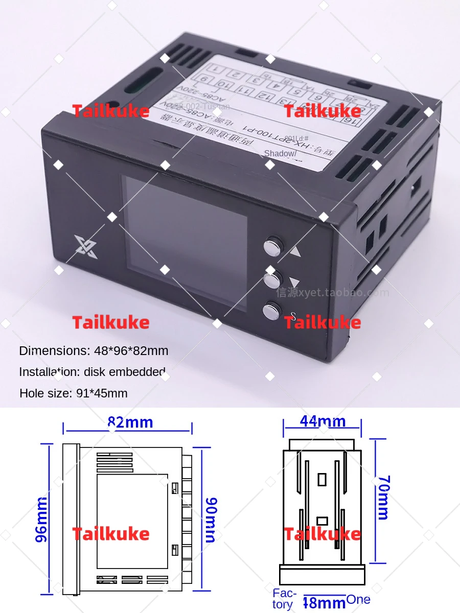 

Многоканальный дисплей температуры, двусторонний цифровой термометр, 2-контурный промышленный патрульный прибор, вход теплового сопротивления PT100