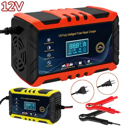 완전 자동 자동차 배터리 수리 충전기, 지능형 펄스 수리 충전기, 자동차 RV ATV SUV 배터리용, 12V 6A