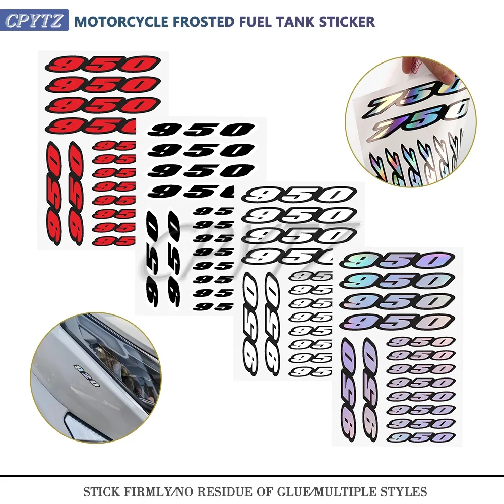 Fit For XMonster 950 V950 R 950 Adventure 1 Sheet Universal Motorcycle Red Number Stickers Fairing Fuel Tank Body Decor Decals