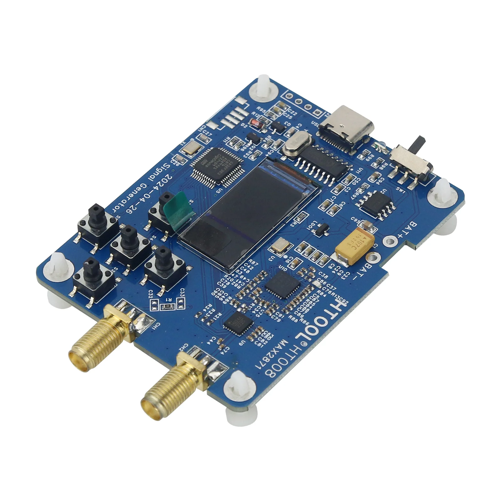 HT008 23.5-6000MHz Signal Generator MAX2871 Chip Serial Port Control RF Signal Source Sinewave Signal