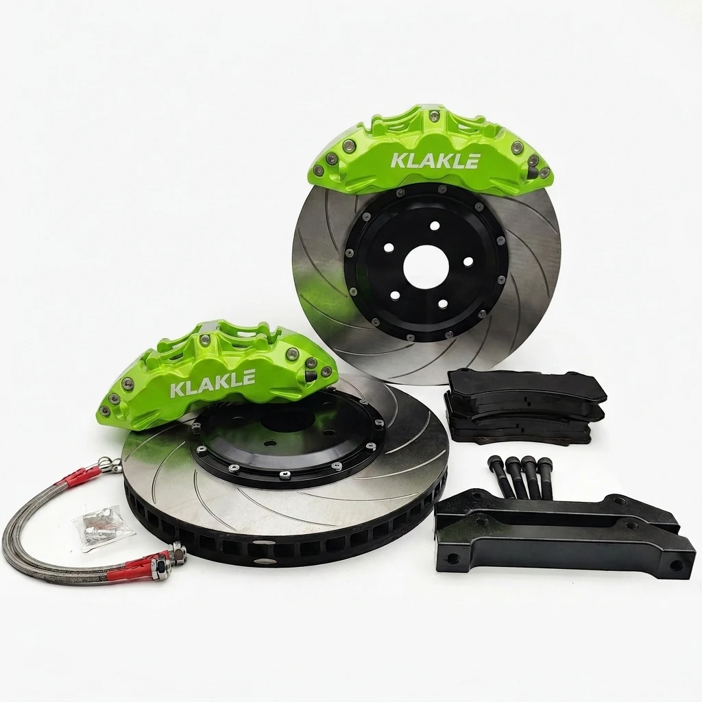KLAKLE High Performance A6 Brake Caliper Automotive Brake Disc Kit Complete Brake System With Rubber Hoses for VOLVO XC40