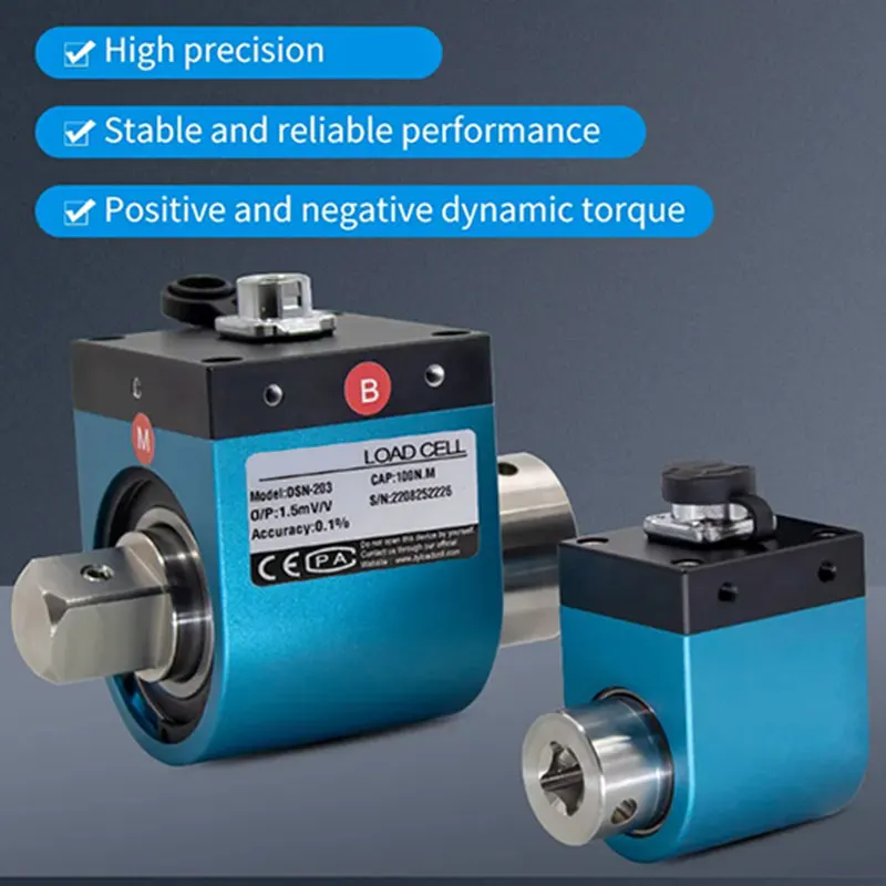 Factory Direct High-Precision Dynamic Torque Sensor | Small Size Strain Type for Rotation Test Bench & Motor Load Cell | High-Sp