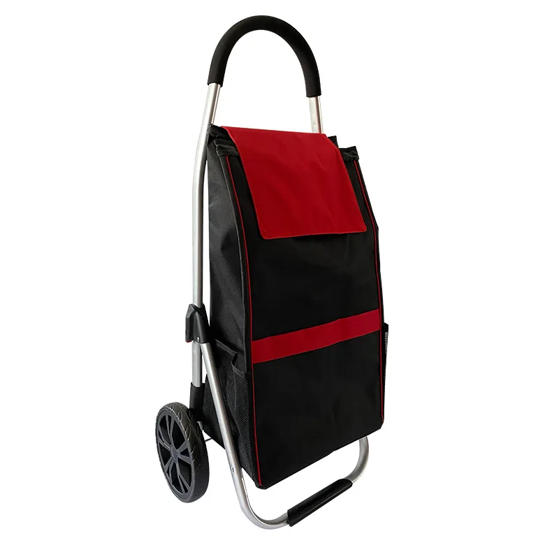 

Telescopic aluminum alloy shopping, lightweight folding hand-pulled grocery shopping trolley factory