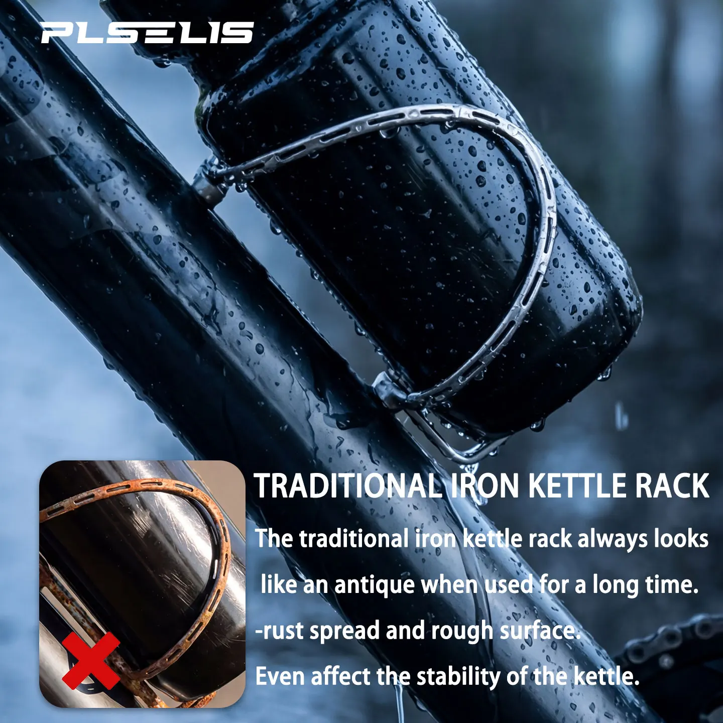 

Plselis titanium alloy kettle bracket 3D printing ultra-light hollow wear-resistant corrosion-resistant water cup holder 9g