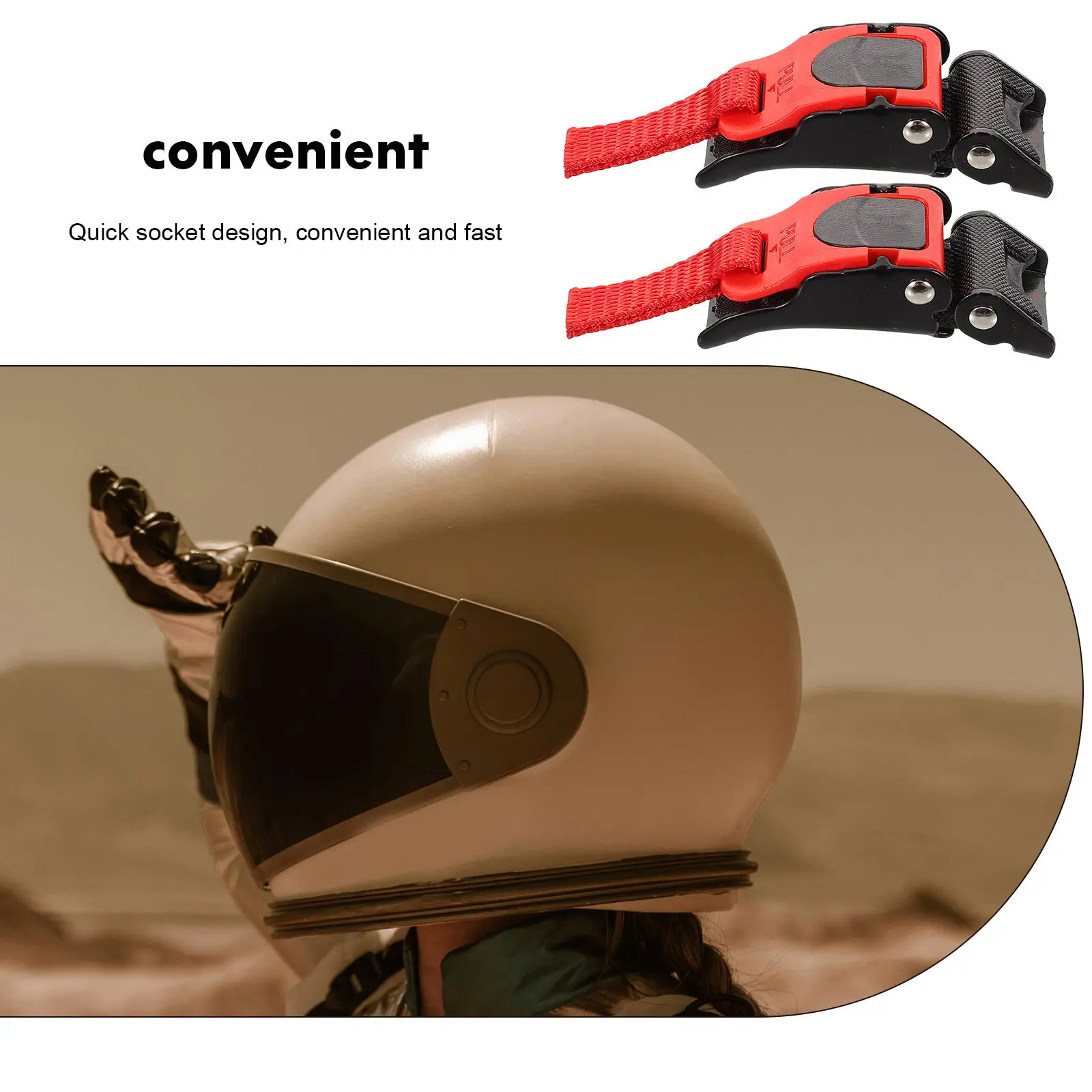 2Pcs Motorcycle Quick Release Buckle Replacement Stainless Steel PP Easy Operation Universal Compatibility Chin