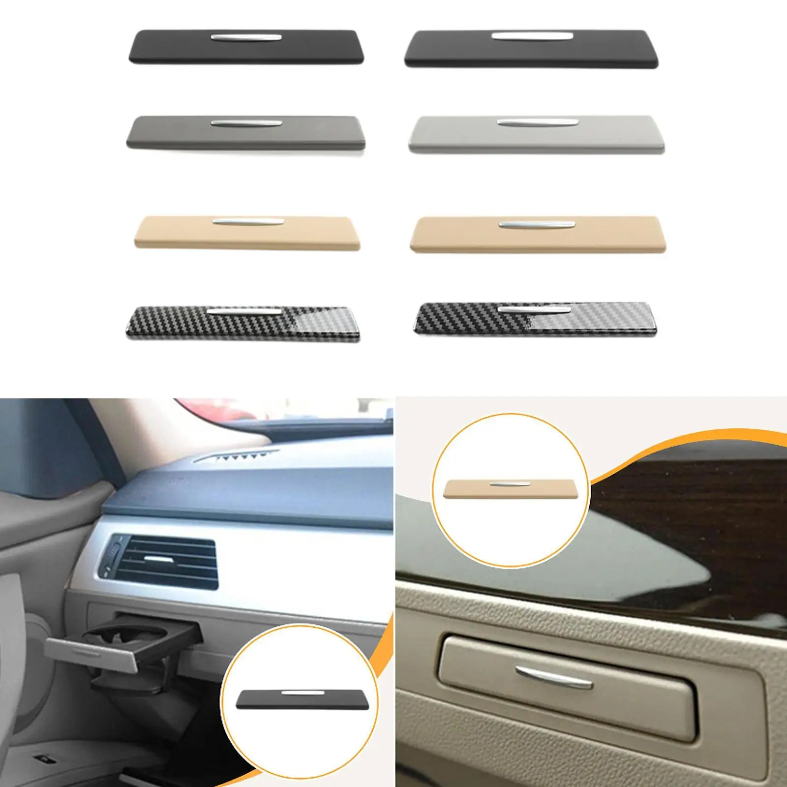Cup Holder Cover Trim Sturdy Automotive Accessories Easy to Install Automobile Parts Practical Replace for E90/E91 05-12