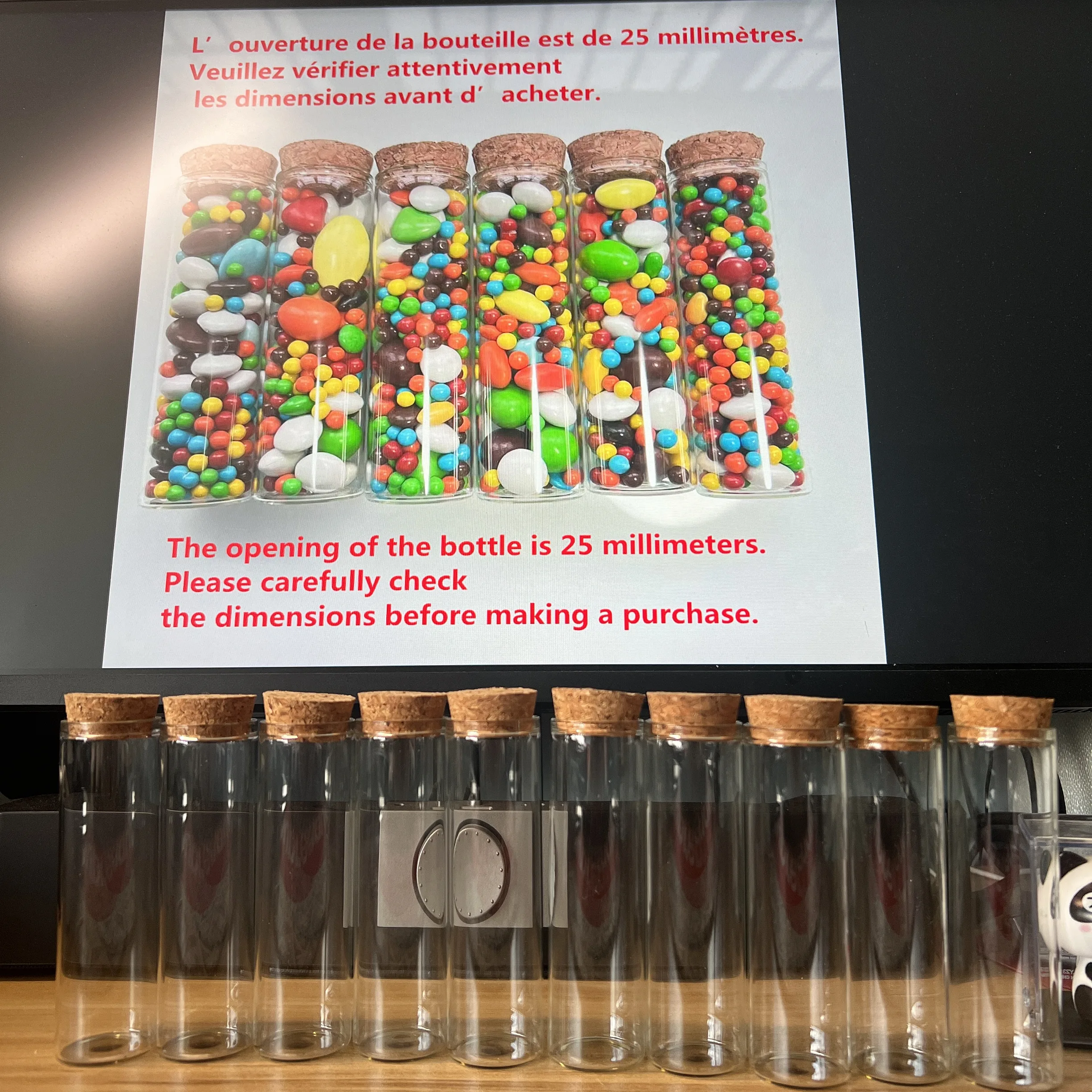 

10/21 шт. Рождественские драпировки Стеклянная бутылка 30x100 мм 50 мл Свадебные конфеты Стеклянные банки Пробки Контейнер Вечеринка DIY Ремесленный флакон Пробирка