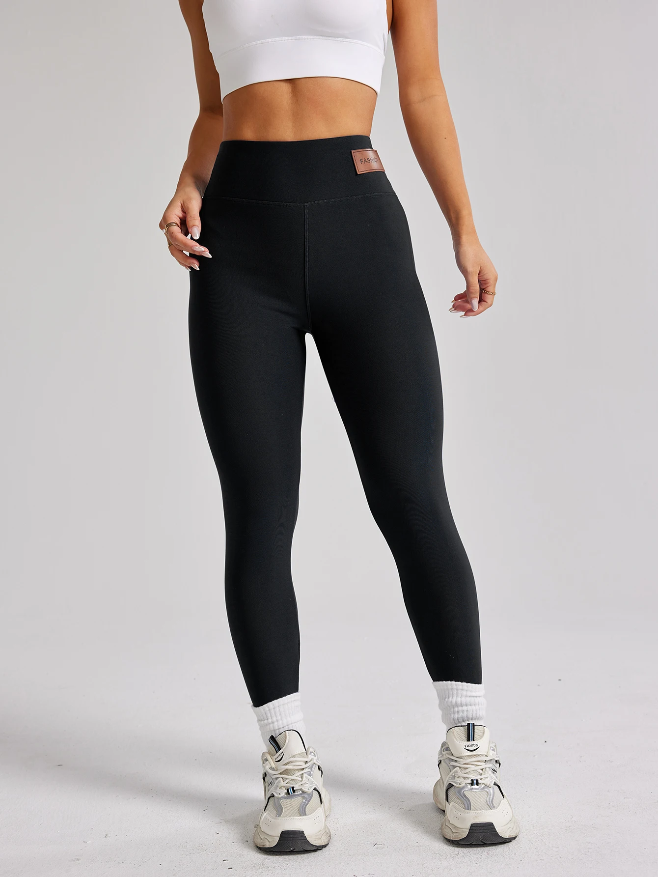 Thichen-mallas cálidas con forro polar para mujer, pantalones de Yoga, entrenamiento deportivo, mallas de gimnasio, ropa de Yoga, ropa deportiva para Fitness