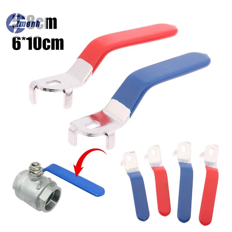 

New！Valve Handle Lever Handle Iron Chrome Plated Replacement Quarter Turn w/ Plastic Grip Blue For DN20 Ball Valve