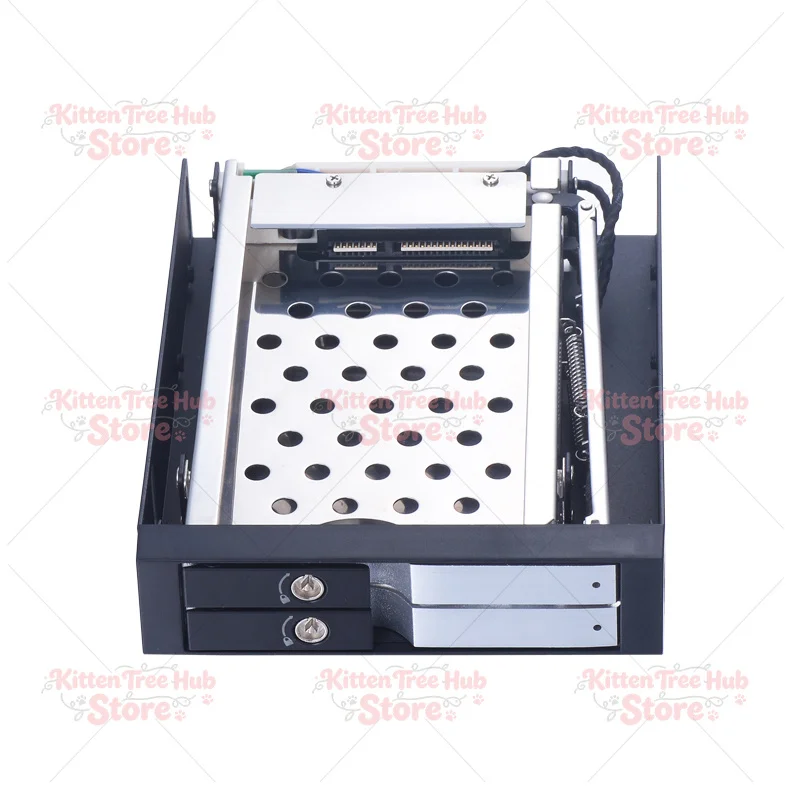 Chassis Floppy Drive 2.5 Inch SATA Double Layer SSD Hard Disk Box Aluminum Alloy Door with Lock Free Tool Support Hot Swap