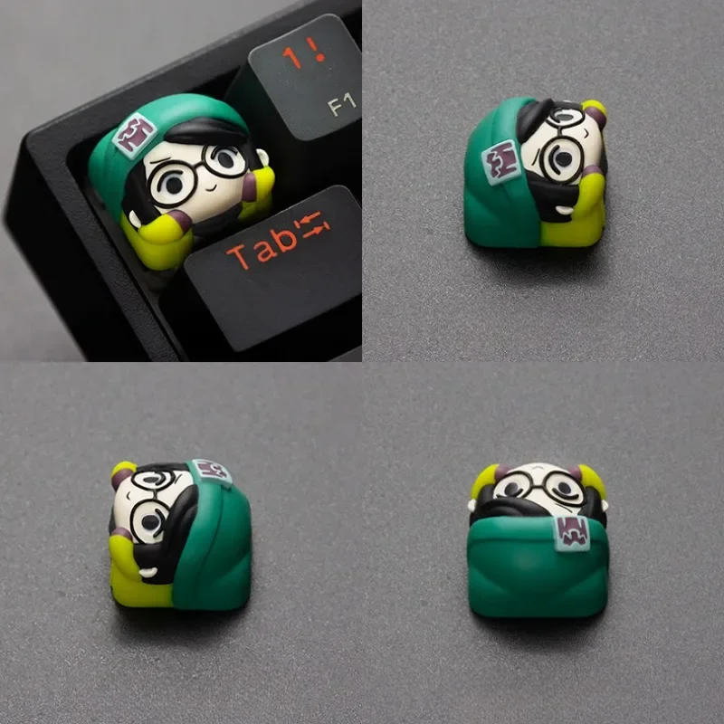 Valorant Key Cap Omen Resin Artisan Keycaps Original Anime Key Caps Mechanical Keyboard Gift Killjoy Sage Keyboard Caps Custom