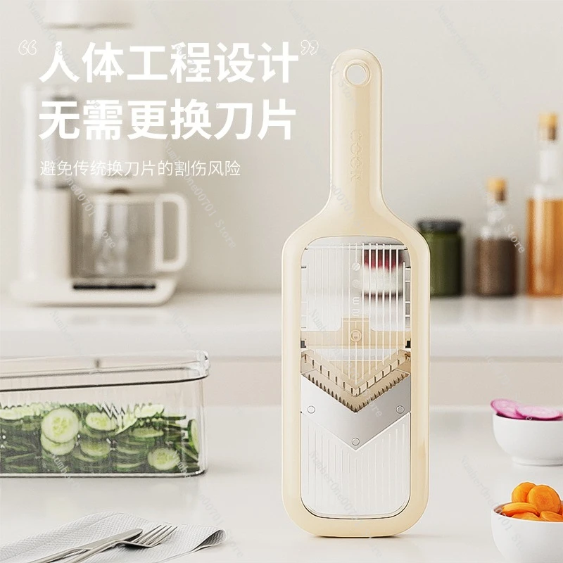 Multifunctional Vegetable Chopper, 3-in-1 Mandoline Slicer for Slice Shred Dice, Kitchen Potato Cutter & Grater Tool