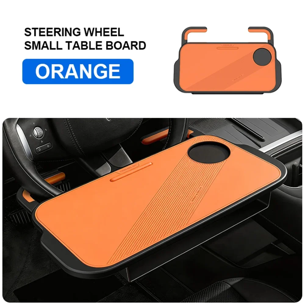 Multi Functional Steering Wheel Table Board Car Steering Wheel Desk Tray Foldable Portable Driver Workstation for Travel &Dining 4
