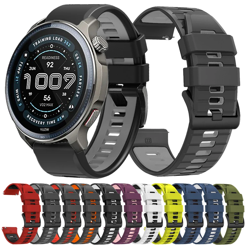 22 مللي متر سيليكون حزام ل Huami Amazfit BALANCE 2/Bip6/GTR 4/3/2 GTR 47 مللي متر سوار ساعة ذكية لساعة Xiaomi S4/S3/S1/Color 2 Sport