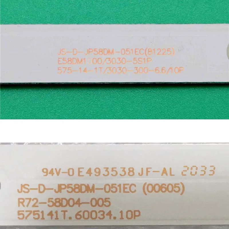 ポラロイド、tdシステム、k58dlj10us、バーJS-D-JP58DM-051EC(00605) 、R72-58D04-005、575141.60034.10p用のLEDバックライトストリップ