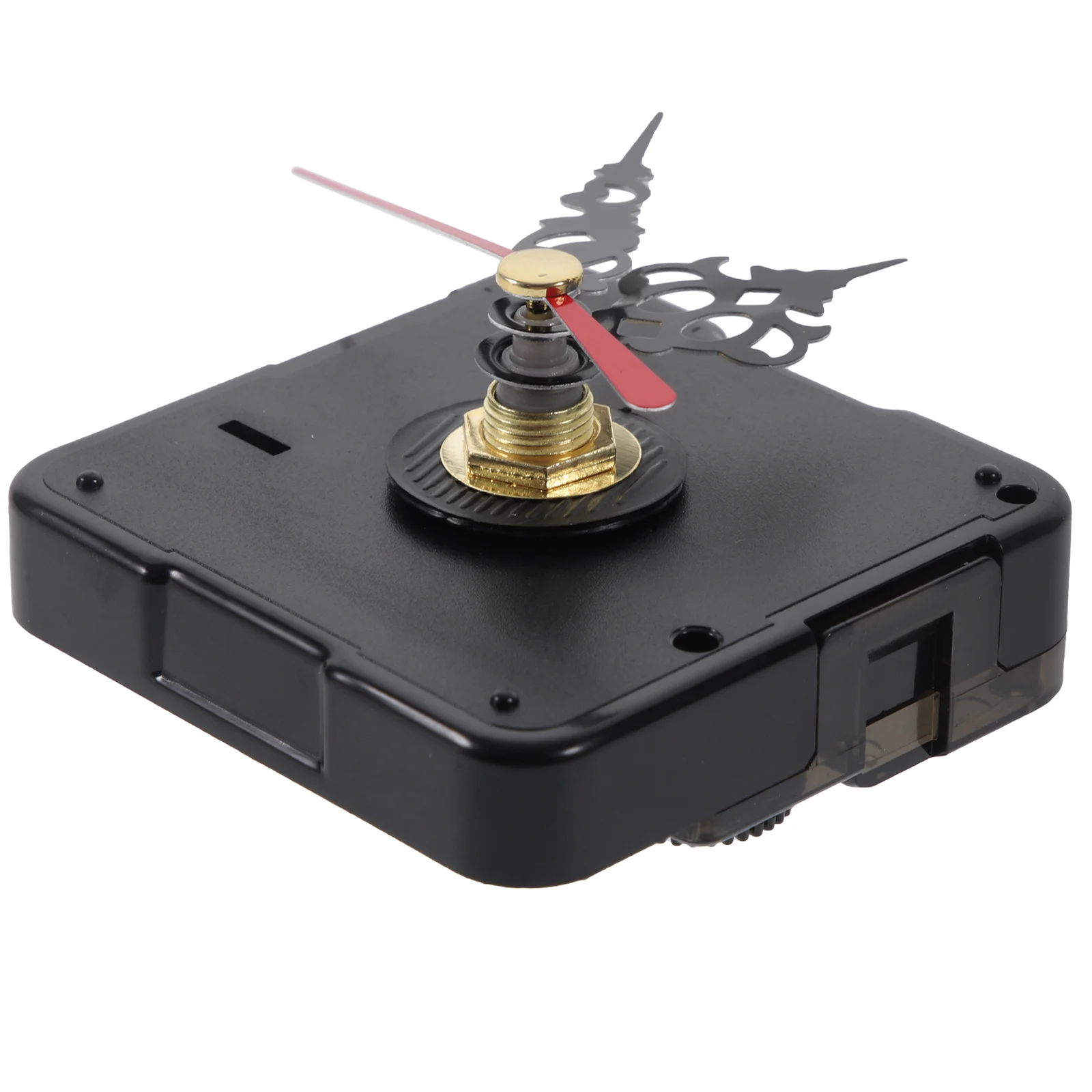 

2 Sets Clock Movement Mechanism DIY Repair Quartz Wall Clock Parts 5-0081 Axle 18mm Thread 8mm Black Red Color Plastic Home