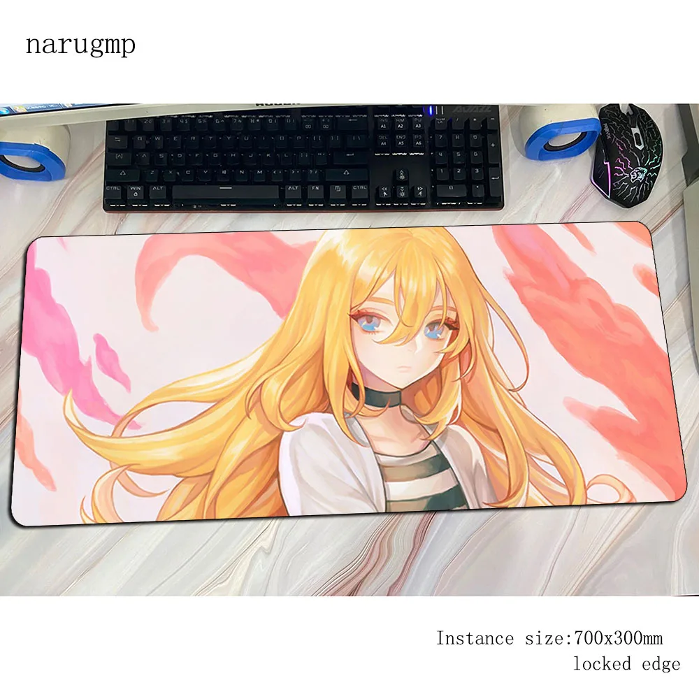 Angels of Death Mouse Pad 90x40mm Mousepads Birthday Gamer Gaming Mousepad Gamer Locked Edge Mouse Pads Keyboard Pc Pad