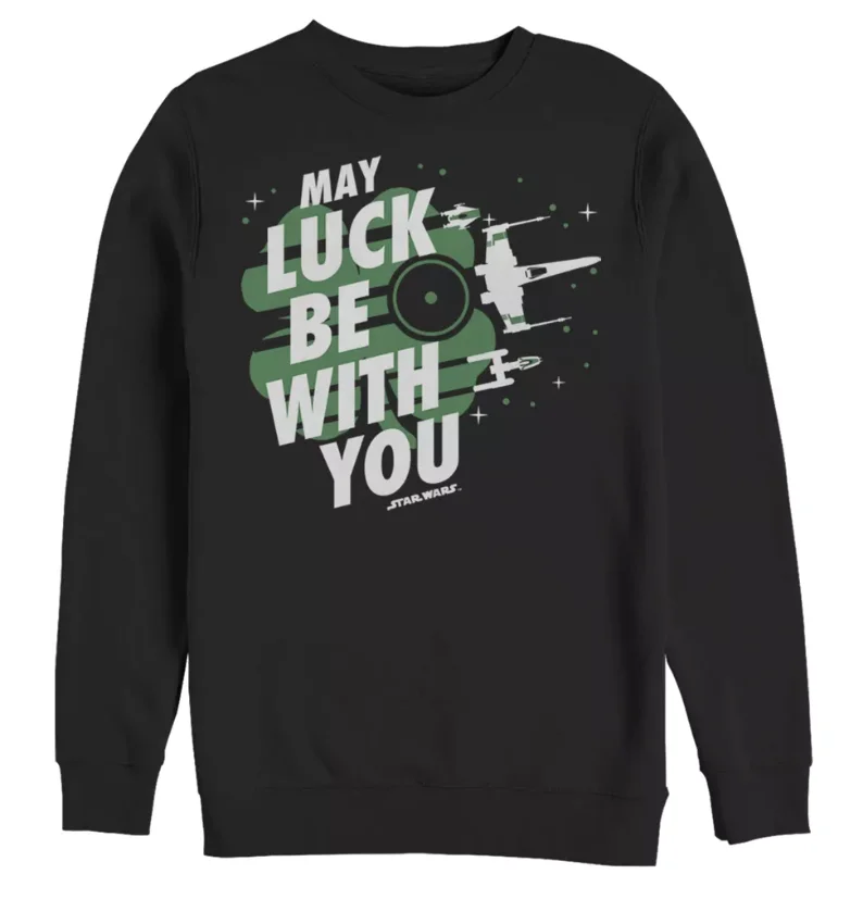 

Официальные мужские и женские толстовки с круглым вырезом и принтом Star Wars для осенне-зимней повседневной носки, толстовки из чистого хлопка