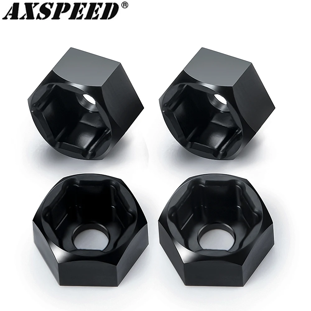 AXSPEED Aluminum Alloy 5mm to 7mm Hex Wheel Hub Adapter Conversion for WPL D12 1/10 SCX24 Wheels on WPL