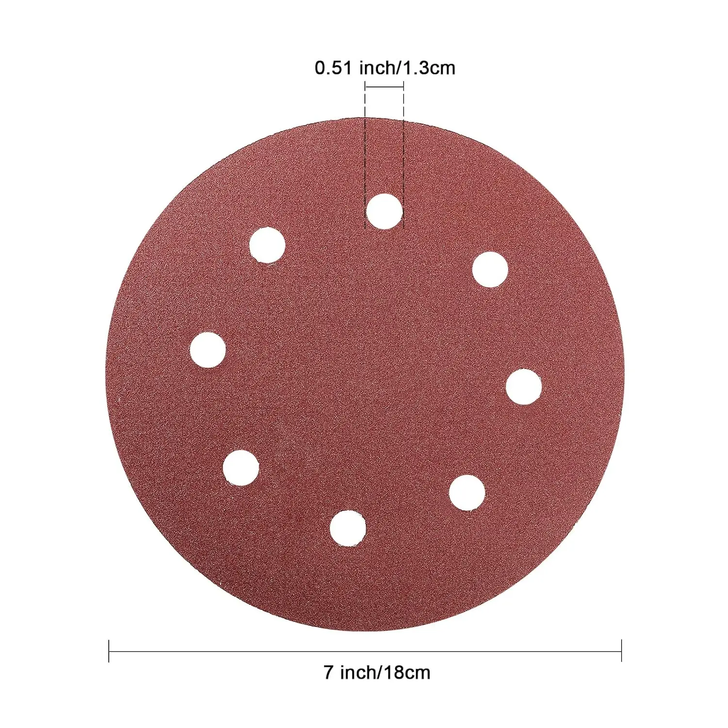 20Pcs 7 Inch 8 Hole Hook and Loop Abrasive Sandpaper 40-240 Girt for Drywall Orbital Sander Dust Free Abrasive Sanding Disc