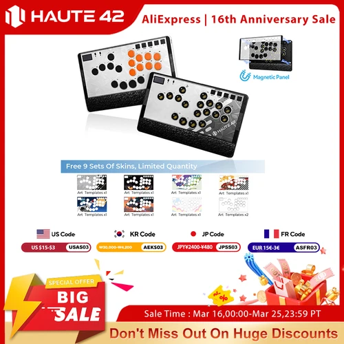 Controlador De Arcade Sin Palanca Haute42 Magnetic C-At