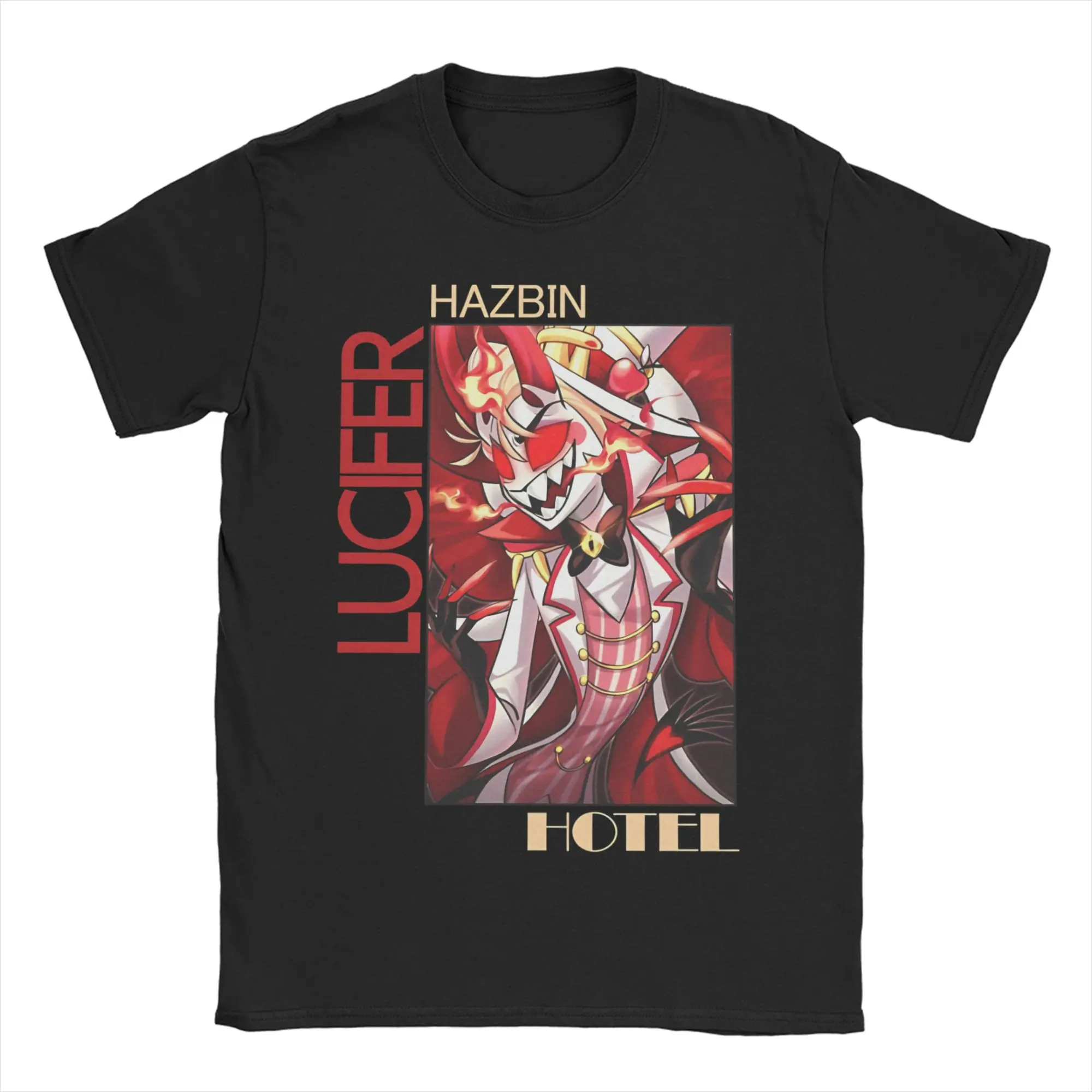 

Мужская и женская футболка Hazbined Hotels Lucifer Dad Beat Dad, хлопковая одежда, винтажная футболка с коротким рукавом и круглым вырезом, классические футболки