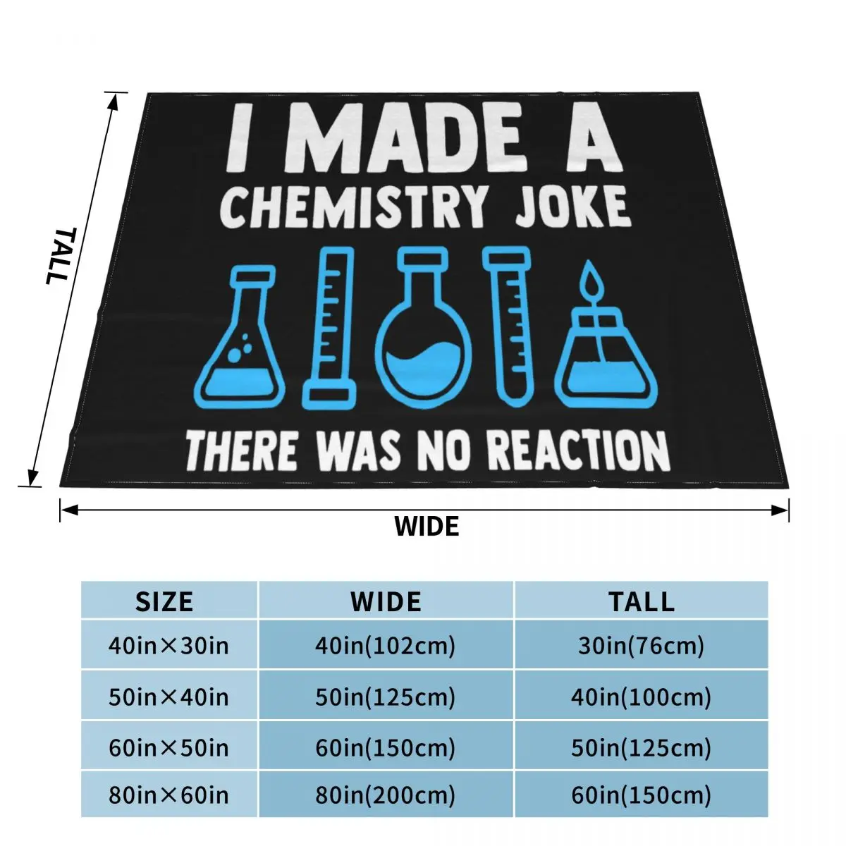 Ich machte einen Chemie witz Plüsch decken Decken & wirft Winter warme Decke Decke werfen