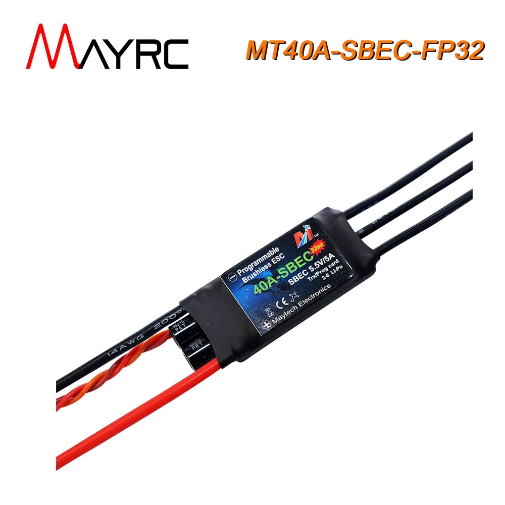 MAYRC 40A 5.5V 5A SBEC Falco Pro 32bit Micro-processor Firmware Brushless ESC for RC Fixed Wing DIY Freestyle Drone 3D Flying