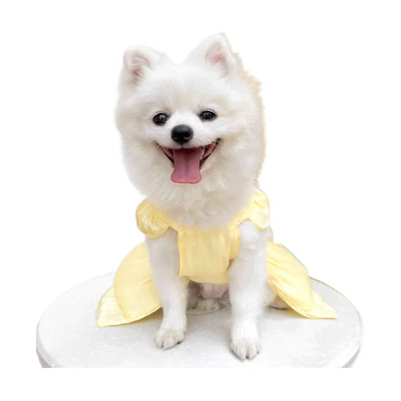 Luxury Girls Dog Weeding Dress Summer 7 Colors Bowtie Princess Dog Clothes  Cat Prom Dresses For Small Dogs Skirt