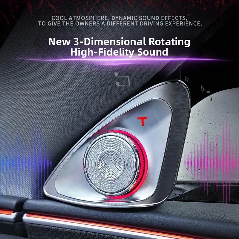 For Tesla New Model 3 Highland Rotating Tweeter LED Ambient Speaker Sound Quality Blind-Spot Reminder interior car Accessories