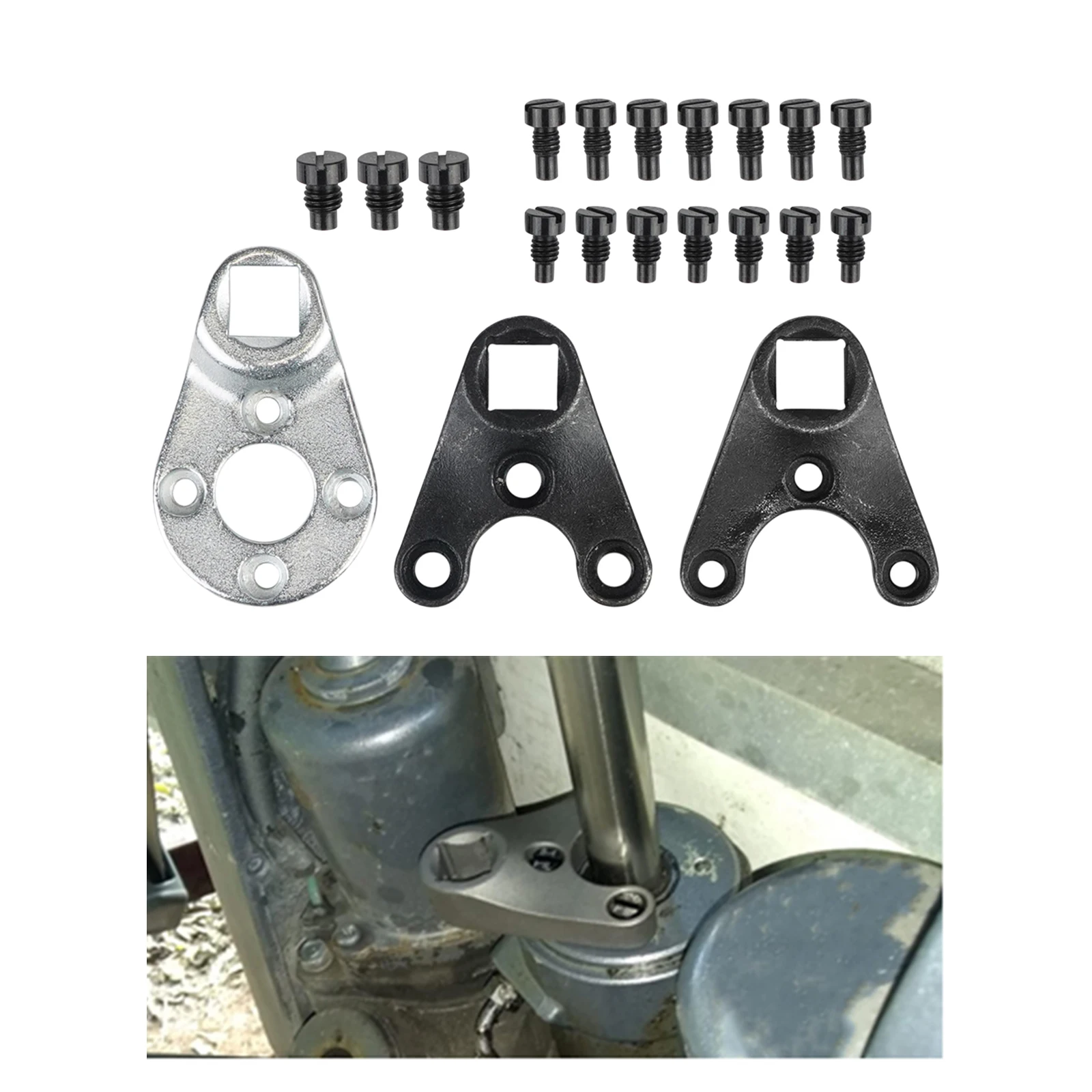 مجموعة مفاتيح ربط بدبوس قابل للإمالة للتشذيب الخارجي ، أغطية نهاية التوجيه الهيدروليكية ، قطع غيار معدنية بديلة متينة ، Johnson ، MT0004