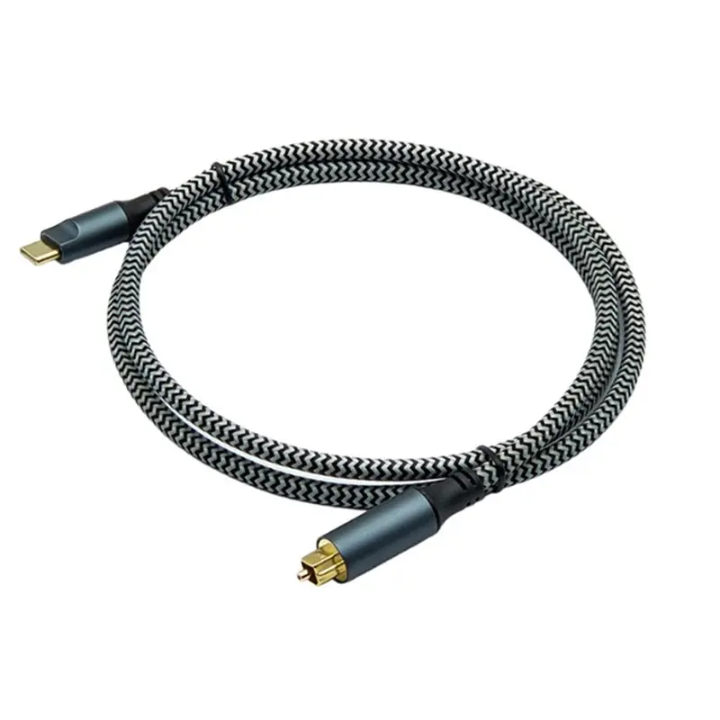 AA60 USB-C to Optical Audio Cable 3M Braided for Soundbar Speakers Home Theater System HiFi Lossless