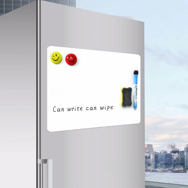Pizarra de mensajes magnética borrable A2A3A4, pegatinas de notas, pizarra blanca suave magnética PET, pegatinas para refrigerador