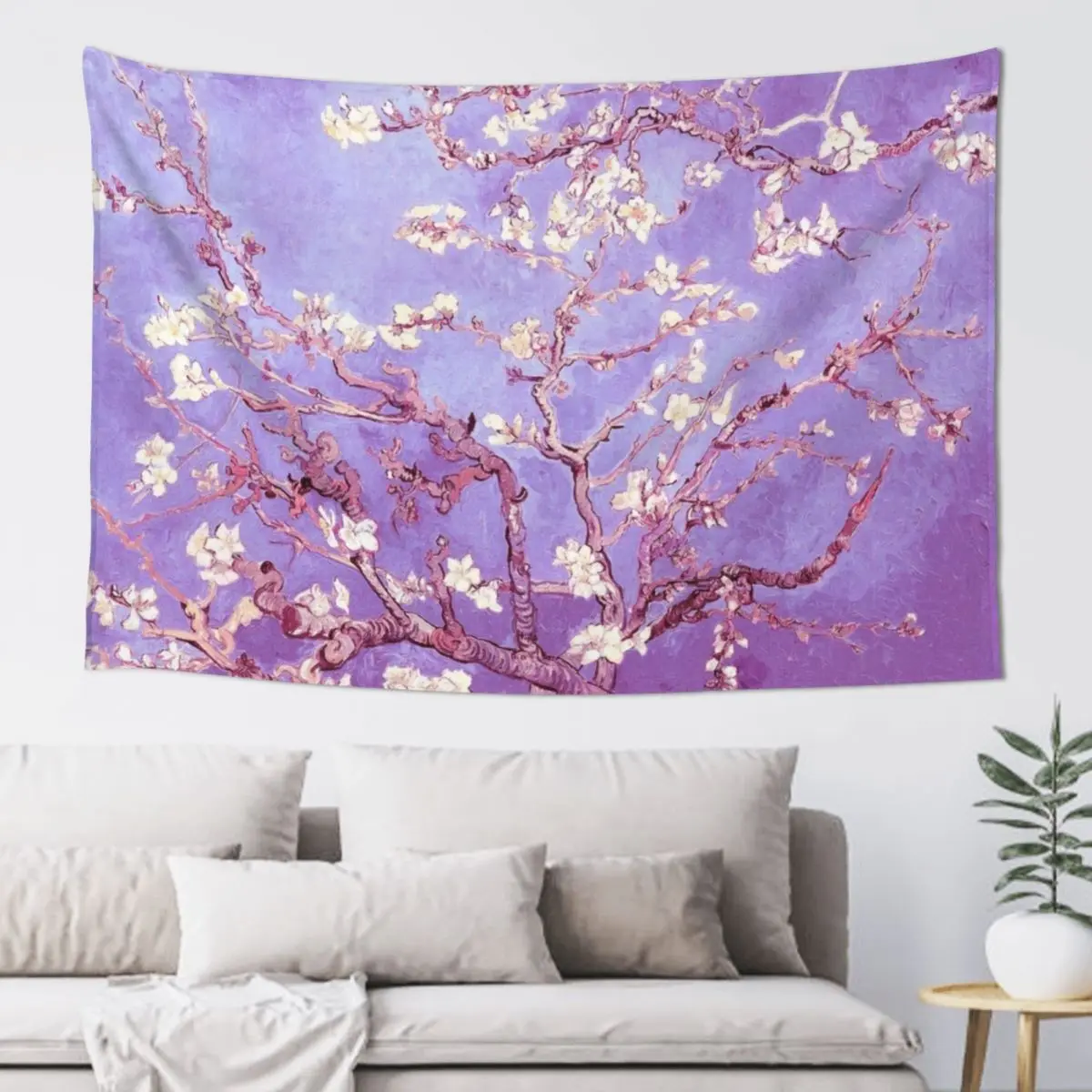 

Vincent Van Gogh almond blossoms lavender violet Tapestry Anime Decor Aesthetic Room Decoration Tapestry