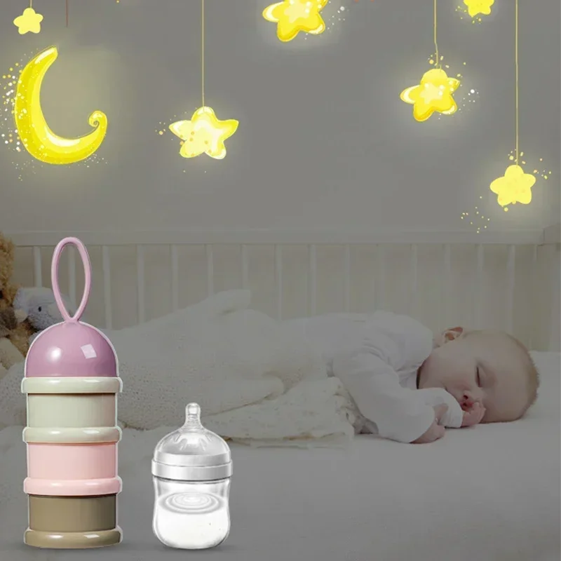 การเดินทาง - Essential Storage ธัญพืชผง 3 ชั้นการ์ตูนเด็กสูตรนมคอนเทนเนอร์แบบพกพา