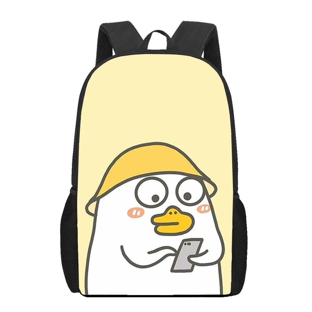 

lovely personality Cute duck 3D Print School Bag Set for Teenager Girls Primary Kids Book Bags Children Satchel Mochila Infantil