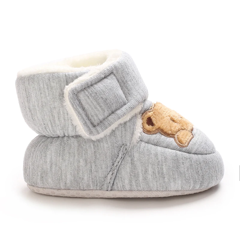 Winter-Baumwollschuhe für Neugeborene 0-1 Jahr Alte Jungen und Mädchen Baby Cartoon Teddybär mit Plüsch Warme Laufstiefel – Detail 21