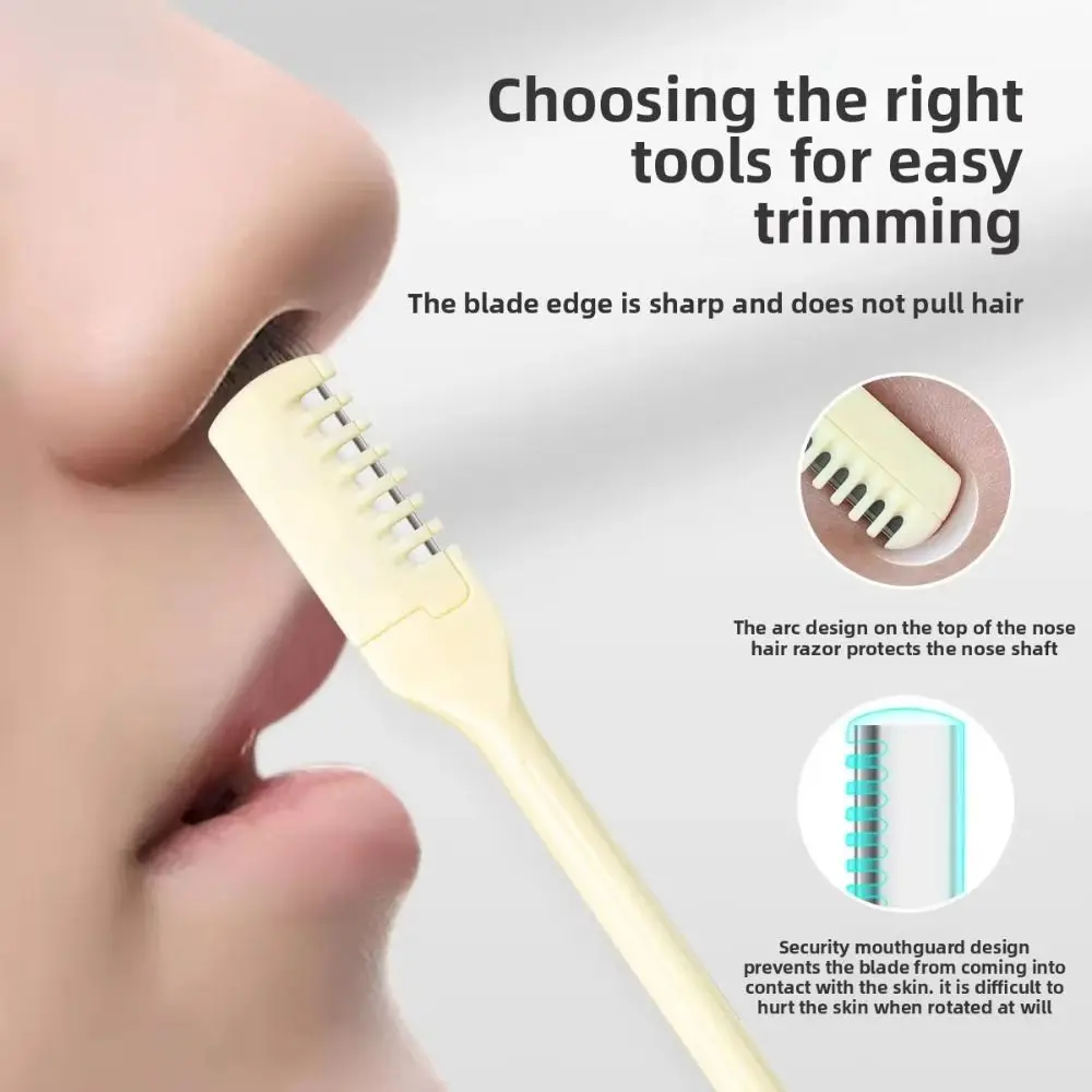 

5PCS/10PCS Double Sided Nose Hair Trimmer 360 Degree Reusable Nostril Cleaning Trimmer Portable Nose Hair Scraper Hair Removal