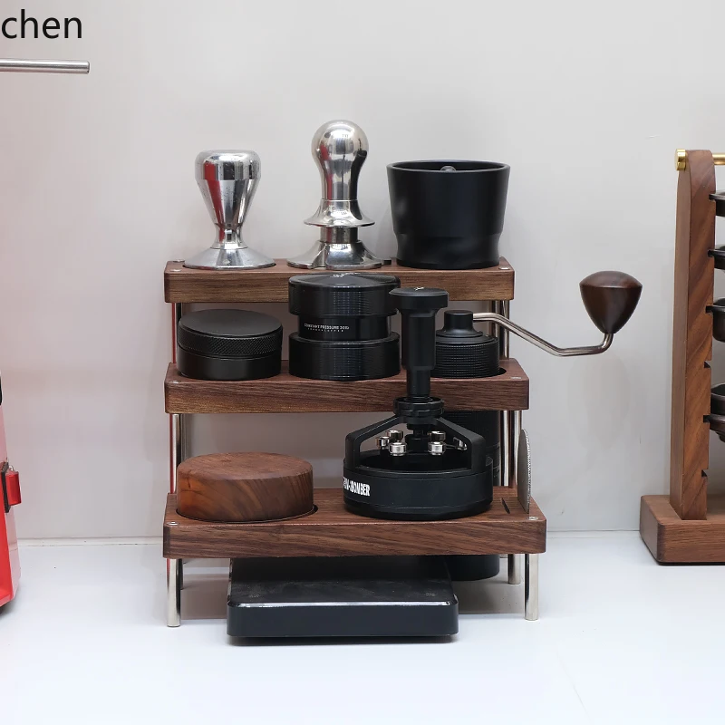 

PYH Pressed Powder Cloth Powder Dispenser Base Three-Layer Storage Support Hand-Cranked Grinder Organizer