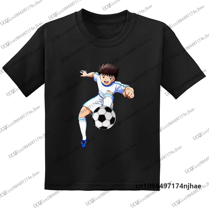 Hot Sale Anime Captain Tsubasa Le Petit Football Print Cotton Children's T-shirt Summer Boys Girls Clothes Casual Kids/Adult Top view 3