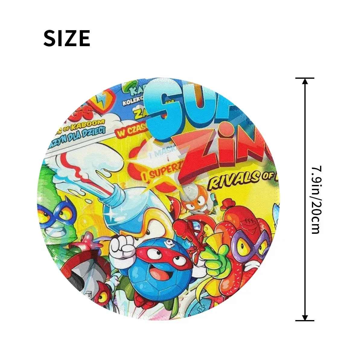 New Super Zings Cartoon Game Superzings Round Mouse Pad Computer Keyboard Mouse Mat Gaming Laptop Desk Mat Office Table Mats