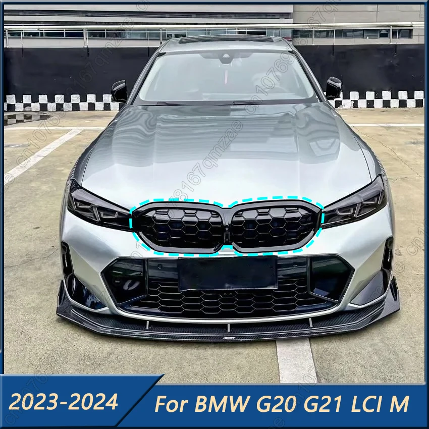 

Diamond Style Front Bumper Racing Grille Grill For BMW 3 Series G20 G21 LCI M-Sport 320i 325i 330i M340i 2023-2024 Kidney Grills