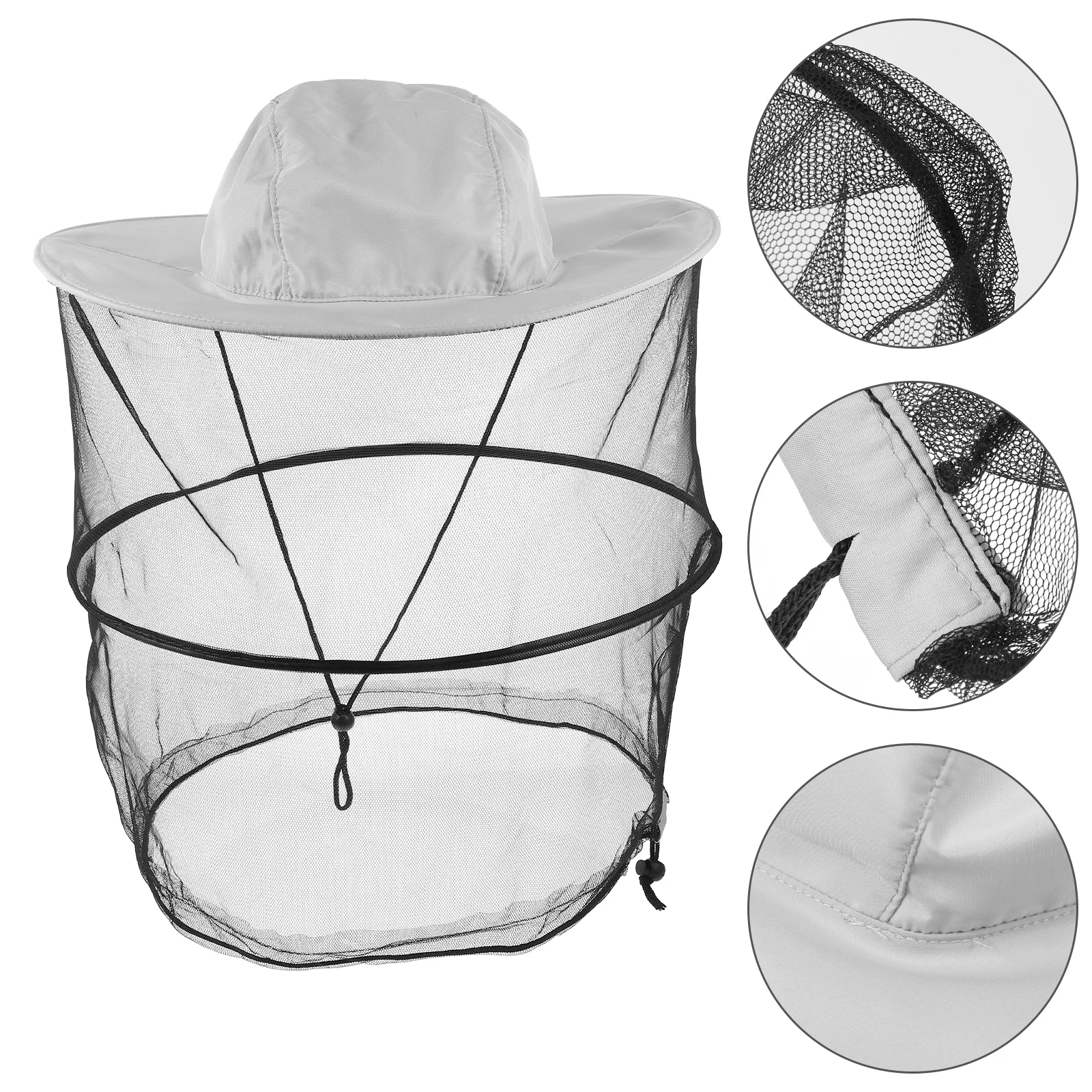 

2 Pcs Sun Protection Beekeeping Hat Mesh Head Net with Insect Repellent Sunscreen Outdoor Polyester Netting Man