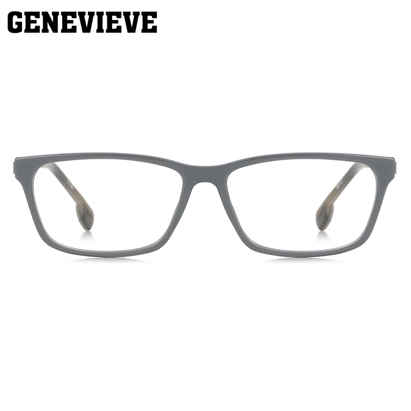 GENEVIEVE Business إطار مربع هندسي بسيط للرجال نظارات فوتوكروميك مضادة للضوء الأزرق وصفة طبية قابلة للتخصيص LS205 #3