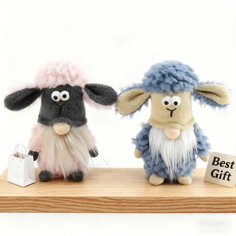 

6inch Cute Sheep Elf Plush Doll Christmas Decoration Ornament Christmas Tree Scene Setup Decoration 2025 New Year Christmas Gift