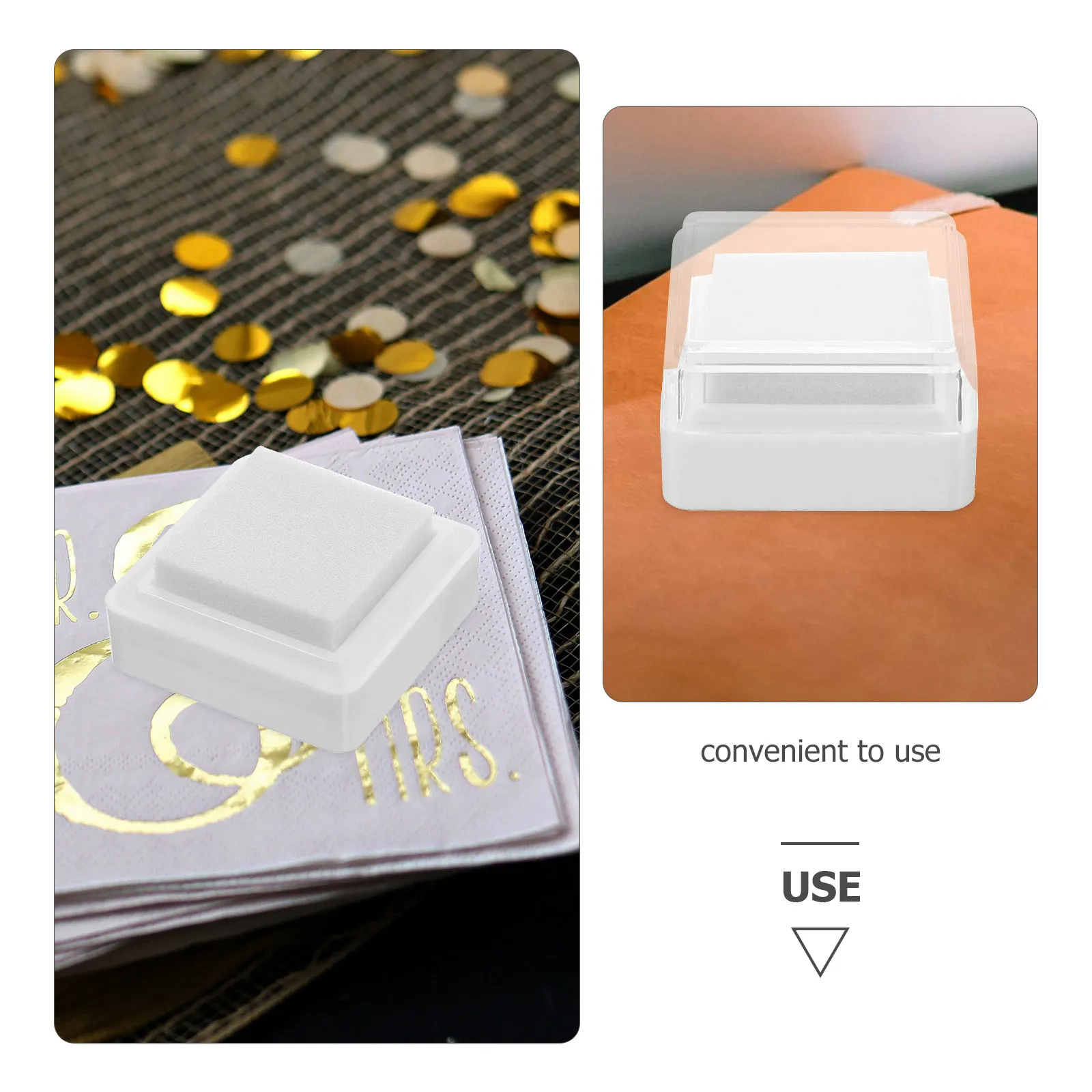 5 個の空白インクスタンプパッド軽量ポータブル DIY クラフトツールスクラップブッキング用手形指紋インクパッド