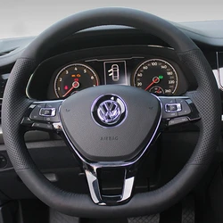 Auto Stuurhoes Kunstleder Voor Volkswagen Vw Golf 7 Mk7 Touran Up Nieuwe Polo Jetta Passat B8 Tiguan Accessoires